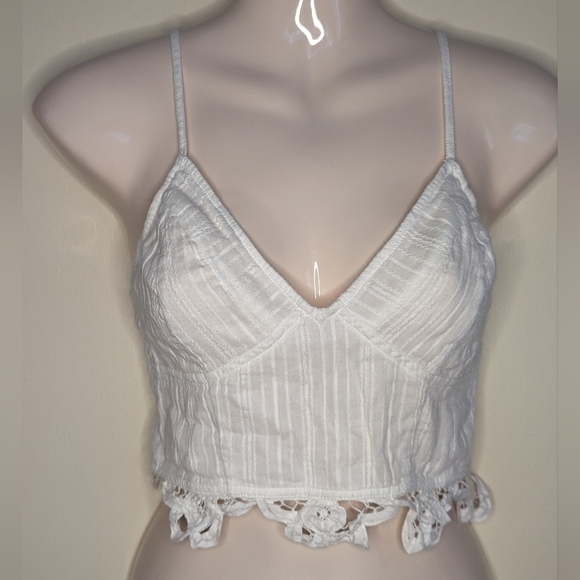 FREE PEOPLE fp one Battenburg lace bralette white xs - Picture 4 of 11